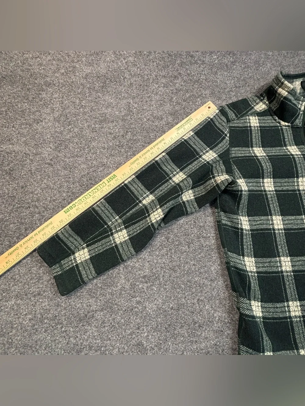 The North Face Fleece Pullover Mens XL Green Plaid 1/4 Zip Jacket Shacket Gorp